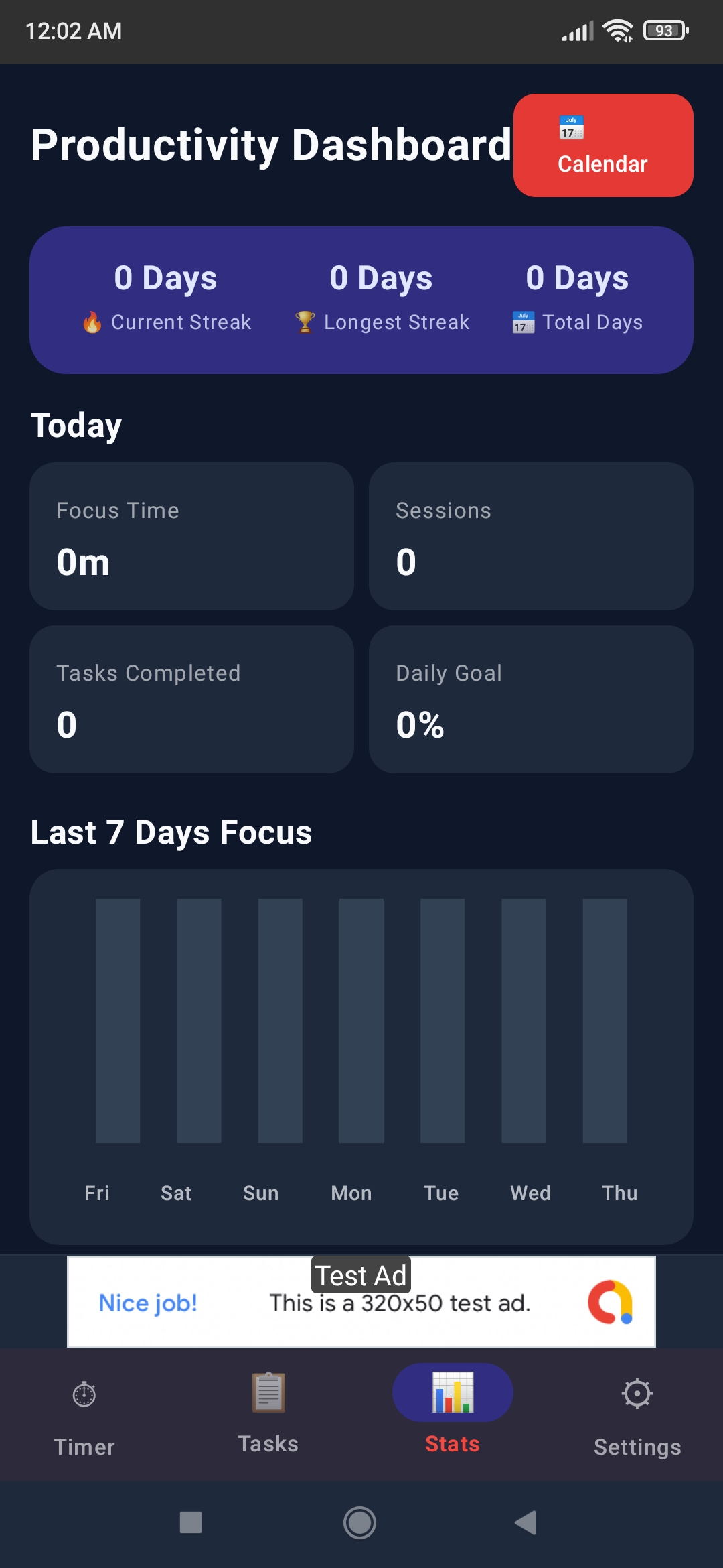 Progress screen: build consistency one session at a time